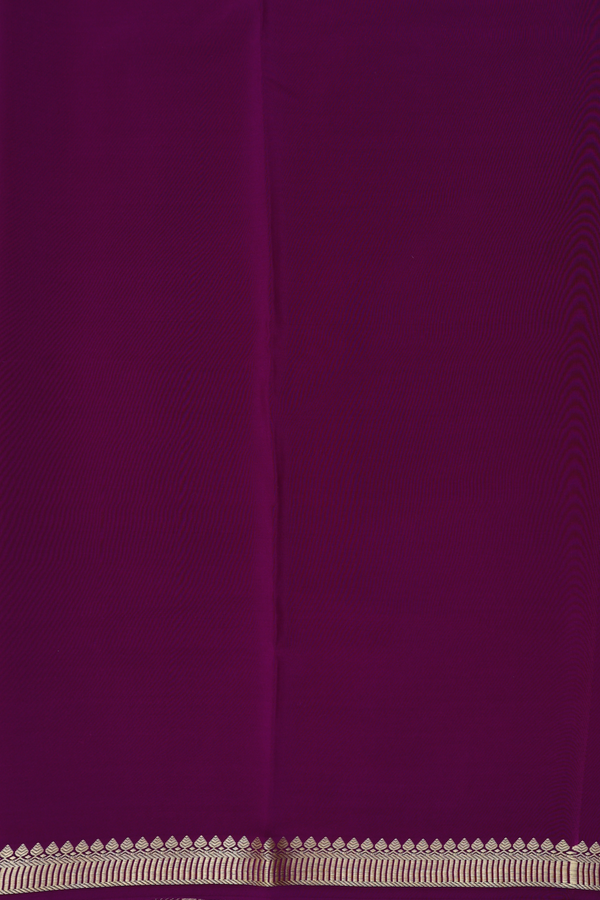 Mysore Silk Saree In Punch Pink With Contrast Border