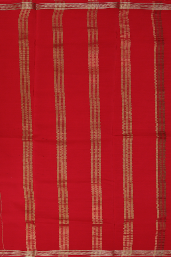 Mysore Silk Saree In Light Green With Checks Design
