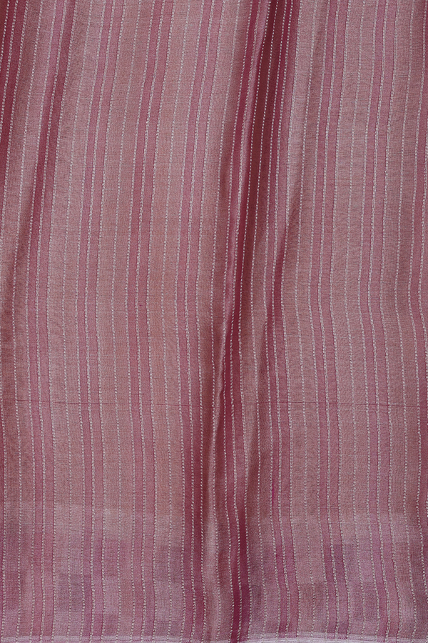 Mysore Silk Saree In Tissue Yellow With Checks Border