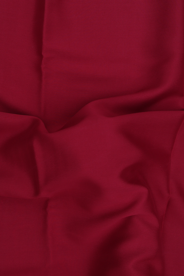 Mysore Silk Saree In Plain Red With Iruthalai Pakshi Border