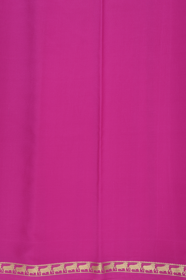 Mysore Silk Saree In Magenta With Zari Border