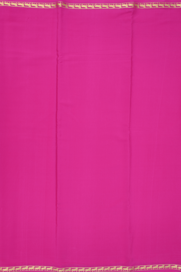 Mysore Silk Saree In Magenta With Zari Border