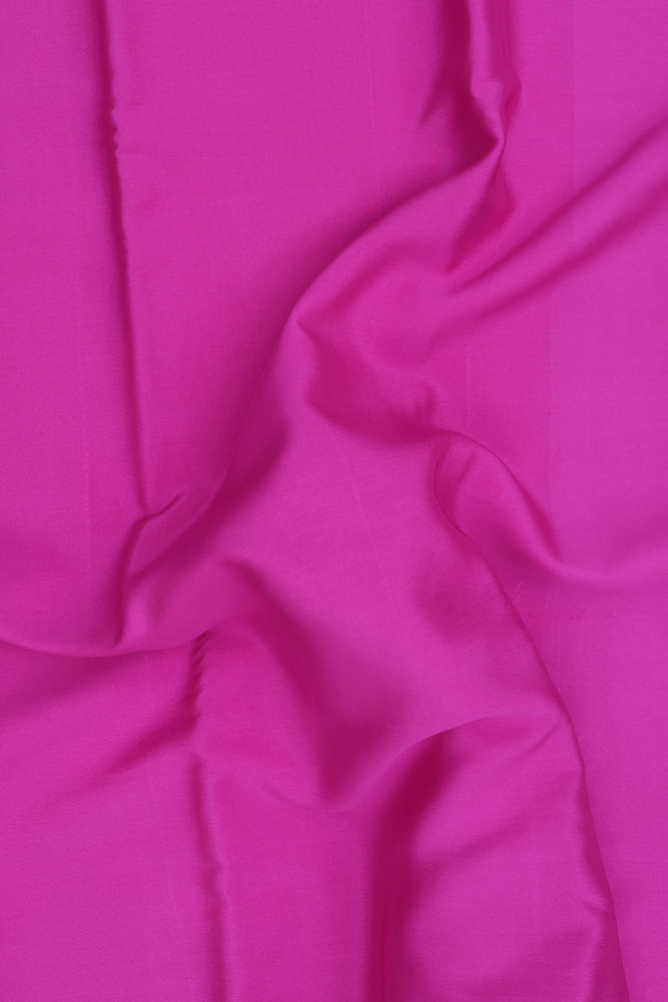 Mysore Silk Saree Plain Pink With Contrast Border