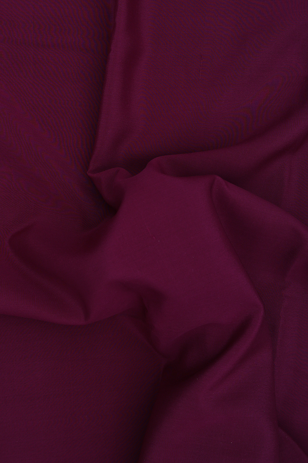 Mysore Silk Saree In Plain Plum Brown With Floral Border