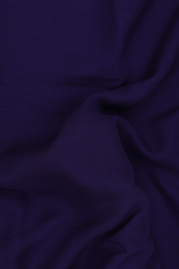 Chiffon Saree In Navy Blue With Zari Border