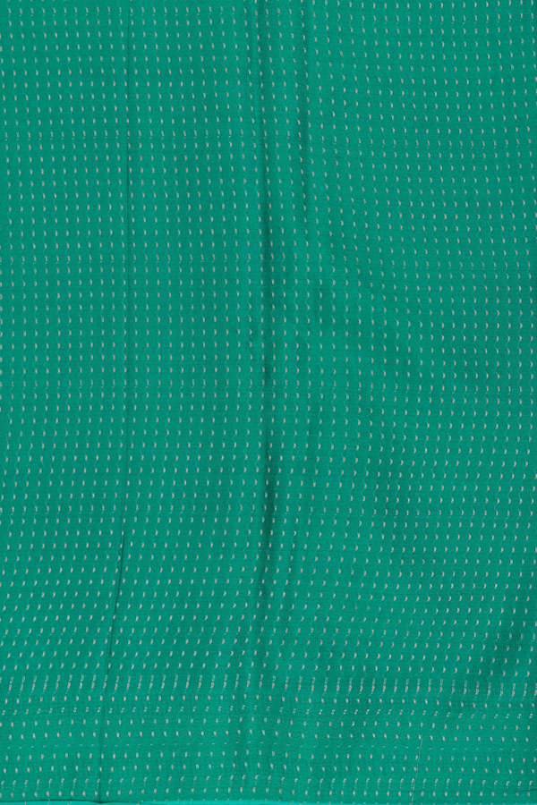 Chiffon Saree In Plain Emerald Green With Zari Border