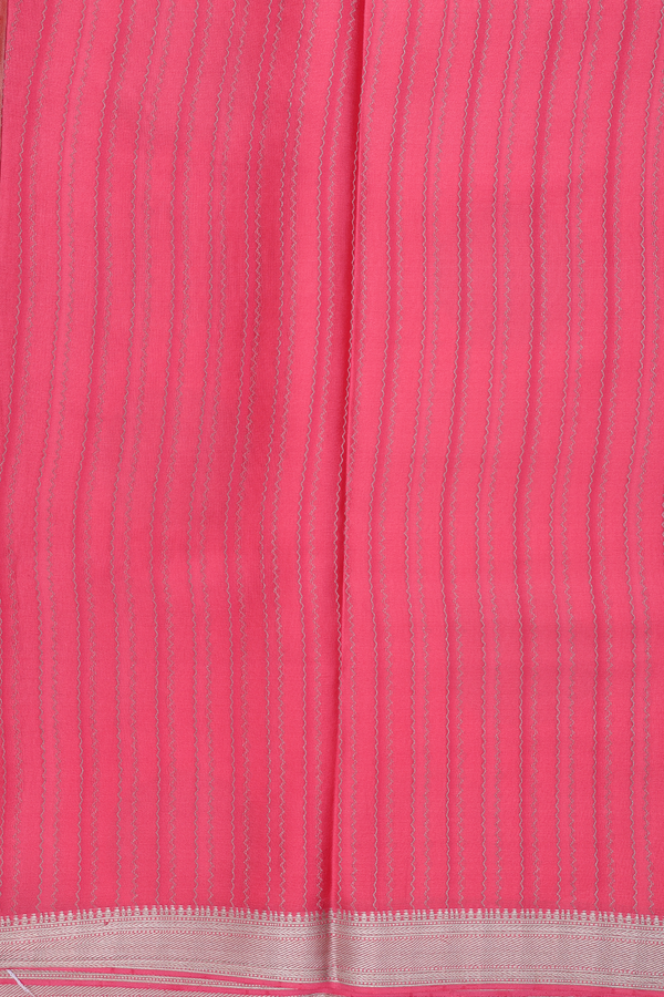 Mysore Silk Saree In Peach With Circle Motifs