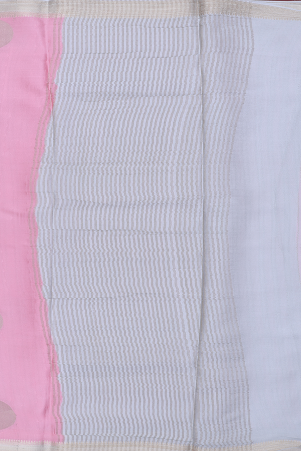 Mysore Silk Saree In Pink With Circle Motifs