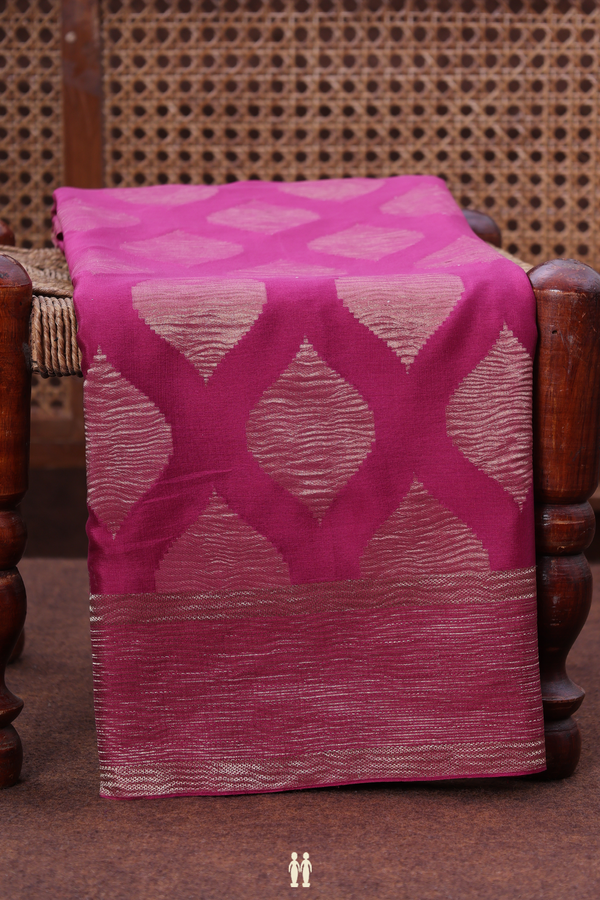 Mysore Silk Saree In Mulberry With Ogee Design