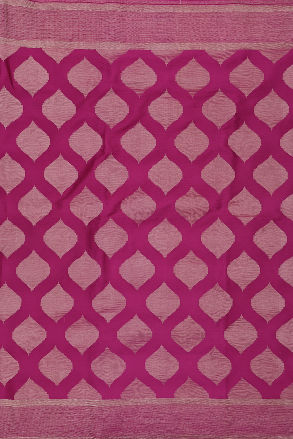 Mysore Silk Saree In Mulberry With Ogee Design