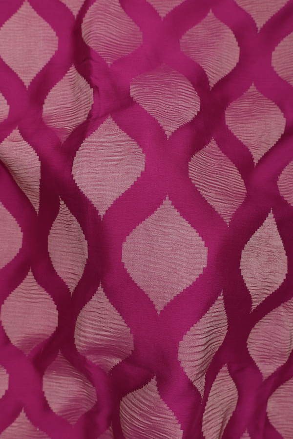Mysore Silk Saree In Mulberry With Ogee Design