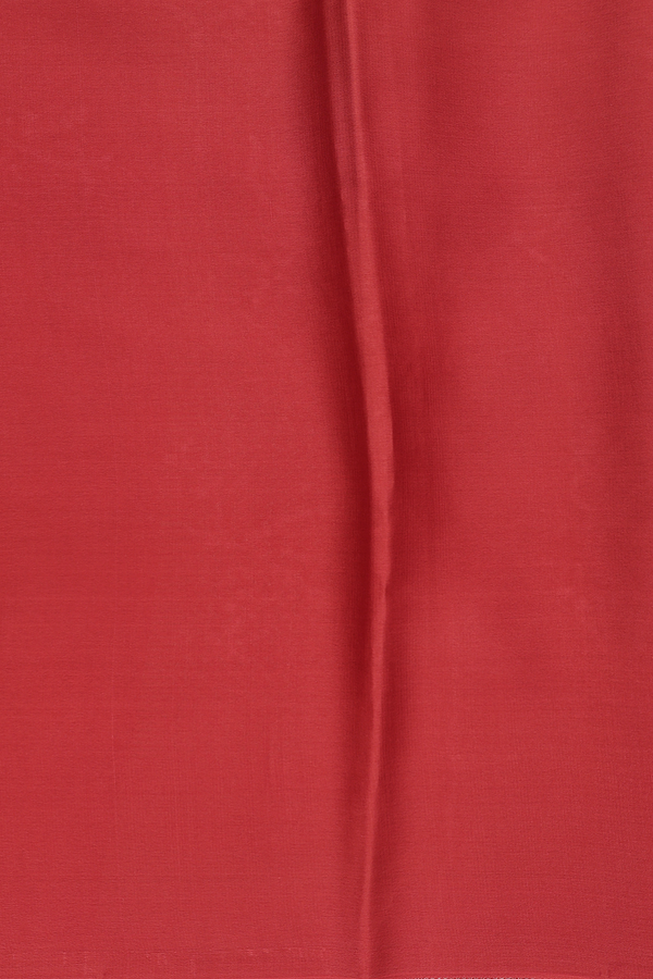 Mysore Silk Saree In Rust Orange With Ogee Design