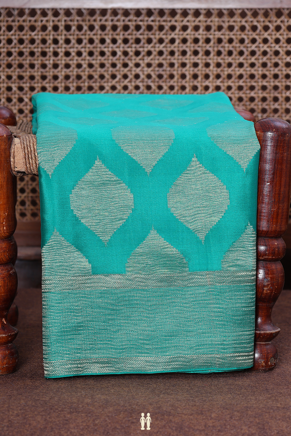 Mysore Silk Saree In Green With Ogee Design
