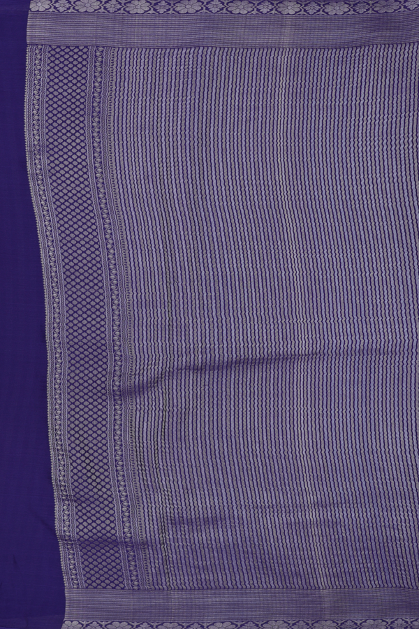 Mysore Silk Saree In Royal Blue With Allover Design
