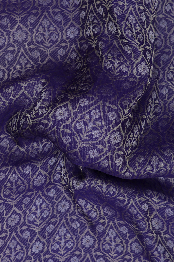 Mysore Silk Saree In Royal Blue With Allover Design