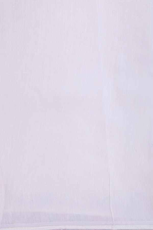 Organza Silk Saree In White With Embroidered Design