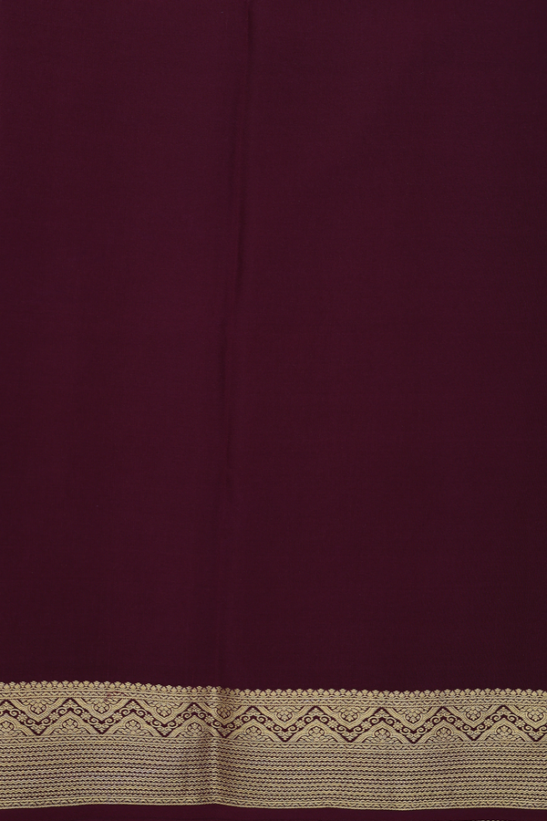 Mysore Silk Saree In Coffee Brown With Checks Design