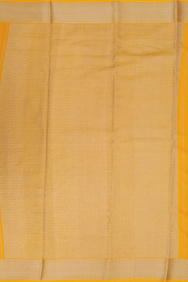 Mysore Silk Saree In Honey Yellow With Stripes Design