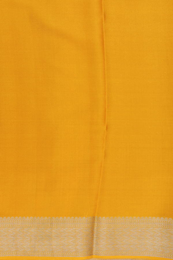 Mysore Silk Saree In Honey Yellow With Stripes Design
