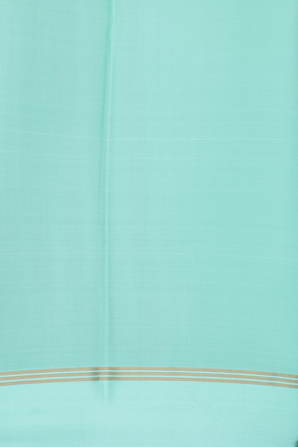 Mysore Silk Saree In Mint Green With Stripes Design