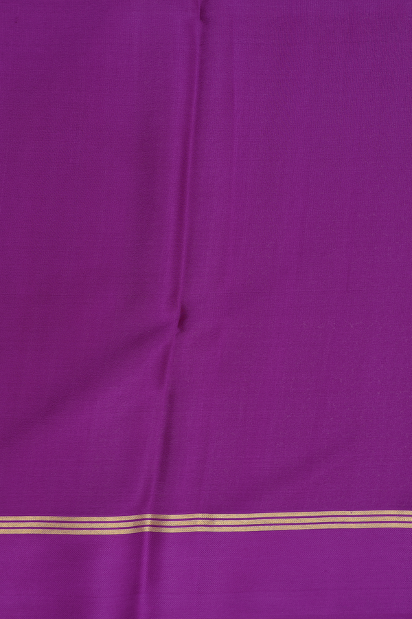 Mysore Silk Saree In Purple With Stripes Design