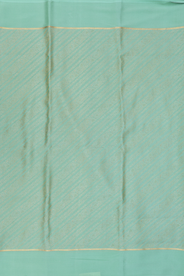 Mysore Silk Saree In Sage Green With Diagonal Design