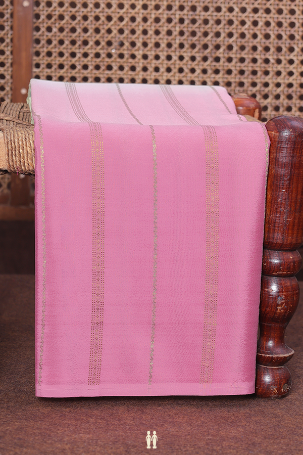 Mysore Silk Saree In Multicolor With Stripes Design
