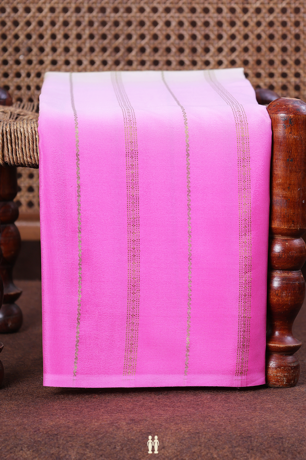 Mysore Silk Saree In Multicolor With Stripes Design