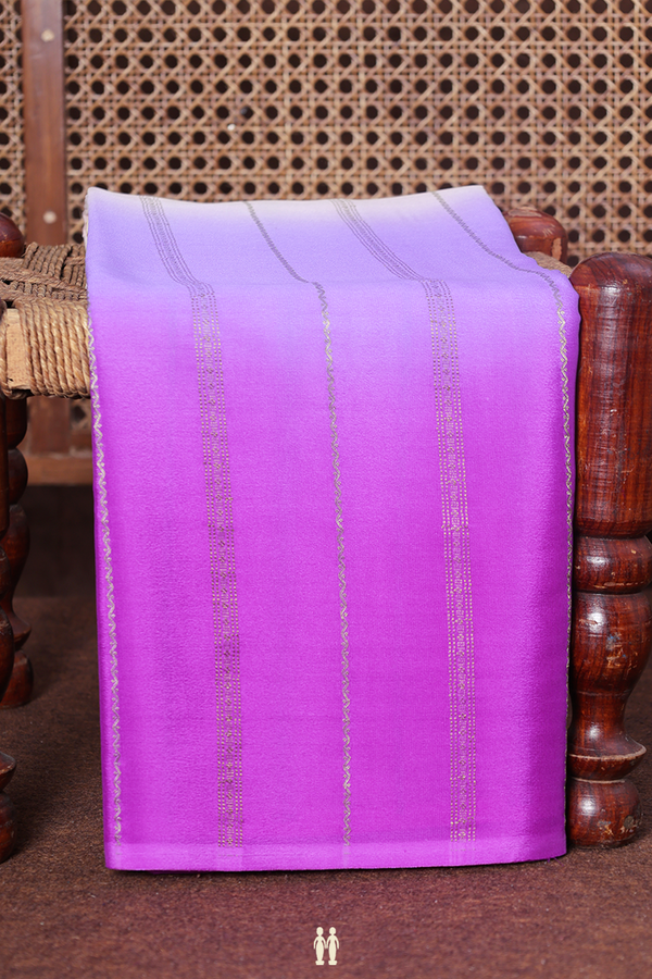Mysore Silk Saree In Multicolor With Stripes Design