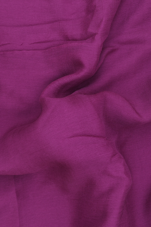 Chiffon Saree In Dusty Purple With Contrast Border