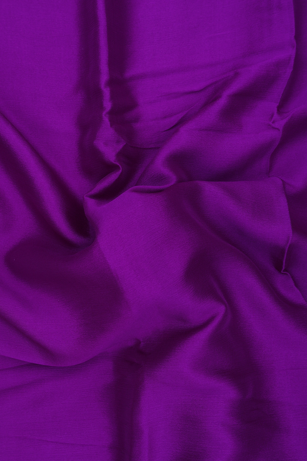 Chiffon Saree In Purple With Contrast Border