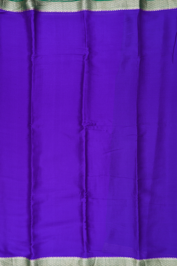 Chiffon Saree In Royal Purple With Contrast Border