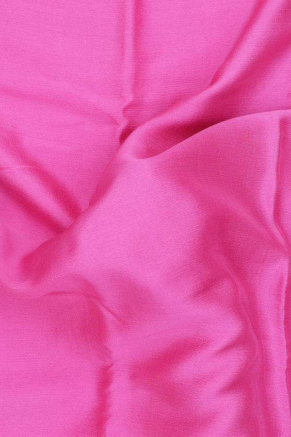 Chiffon Saree In Pink With Contrast Border