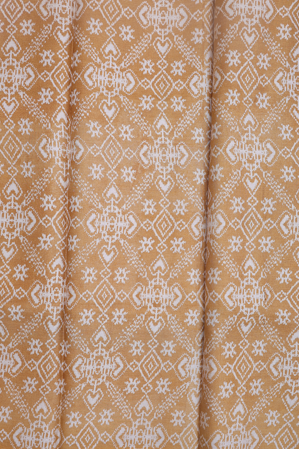Tussar Silk Saree In Cream Color With Embroidered Design