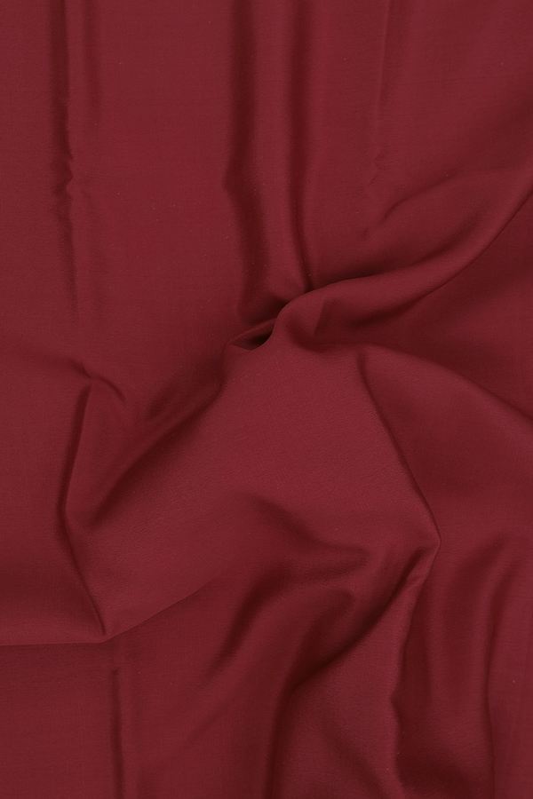 Mysore Silk Saree In Ruby Red With Contrast Border