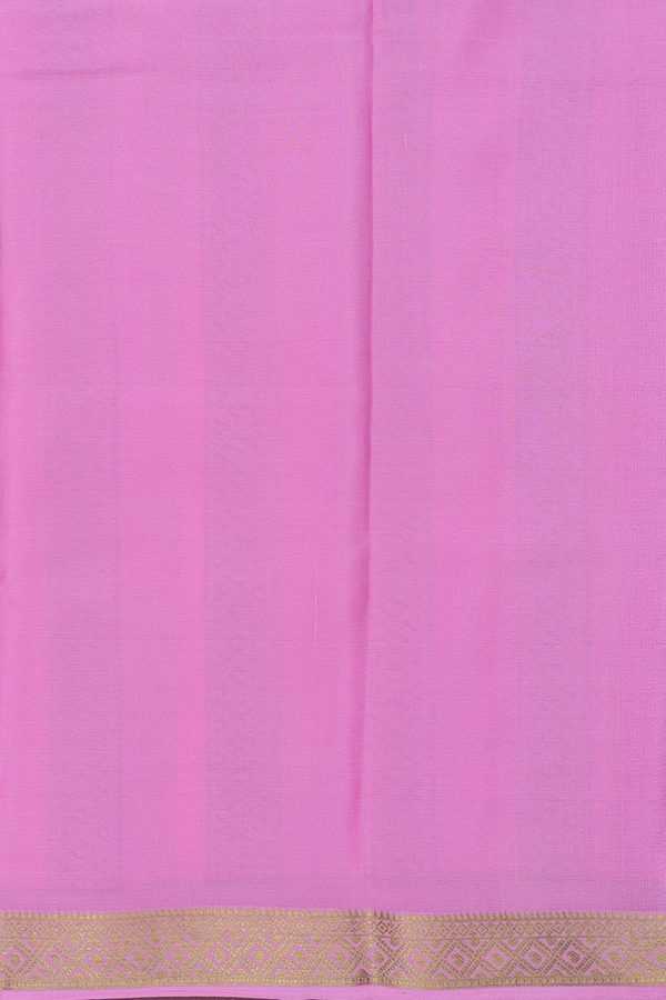 Mysore Silk Saree In Dark Pink With Checks Design