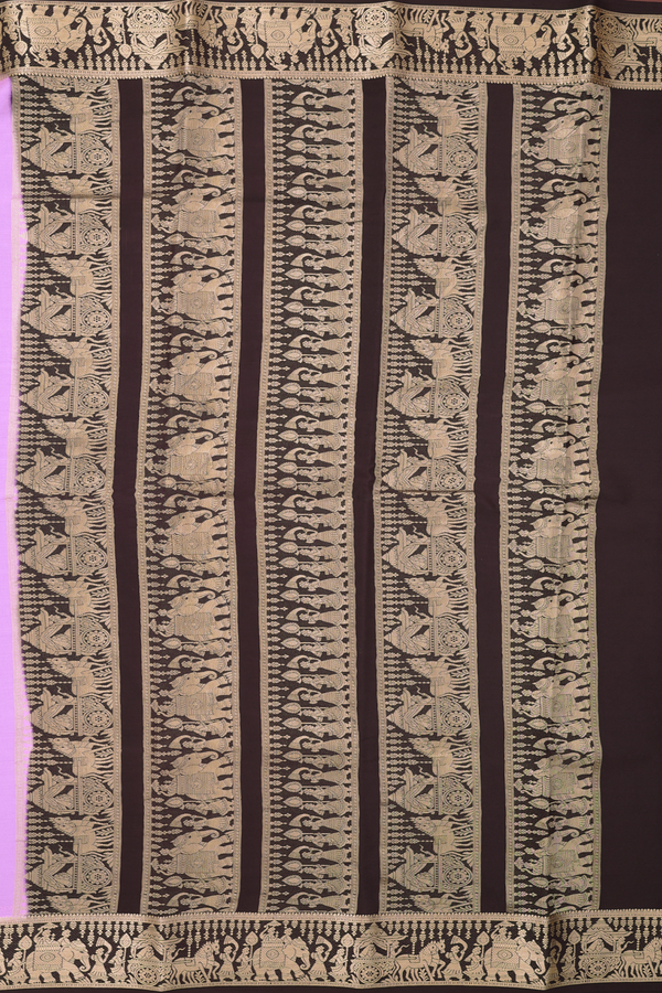 Mysore Silk Saree In Pink With Zari Buttas