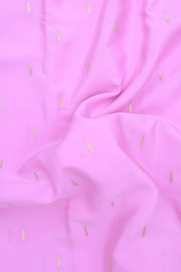 Mysore Silk Saree In Pink With Zari Buttas