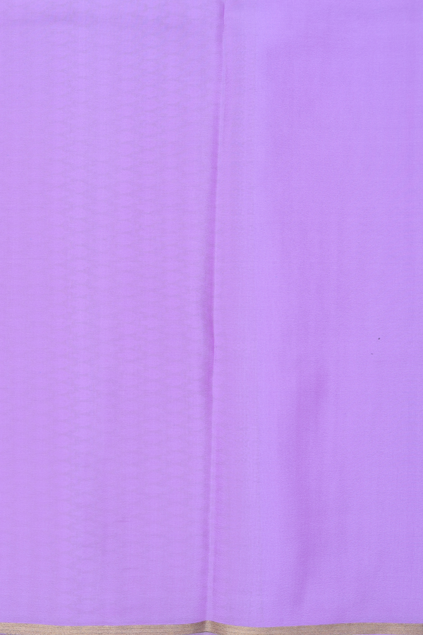Mysore Silk Saree In Plum Purple With Stripes Design