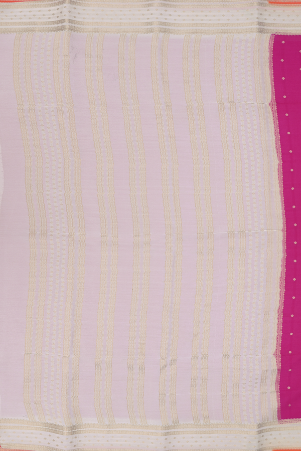 Mysore Silk Saree In Dark Pink With Zari Buttis
