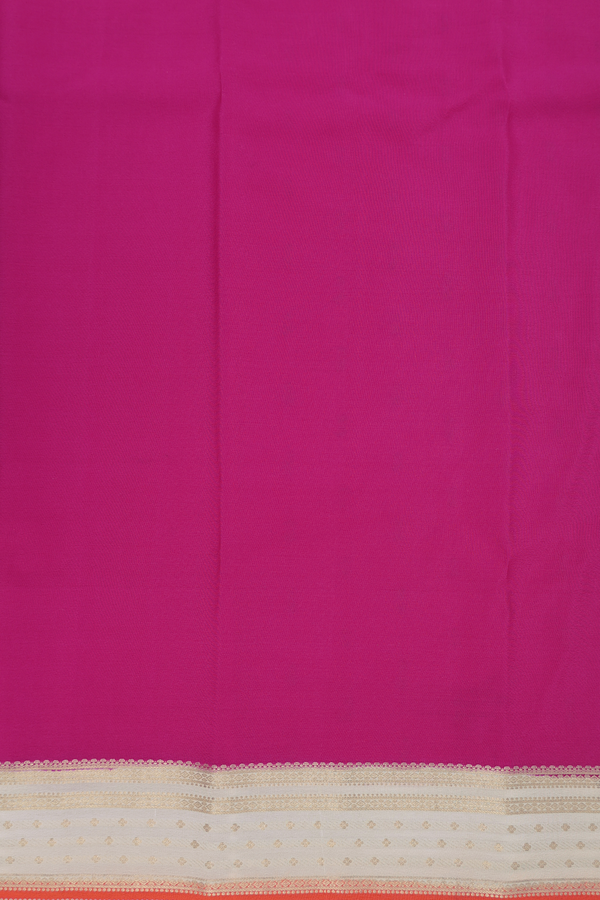 Mysore Silk Saree In Dark Pink With Zari Buttis