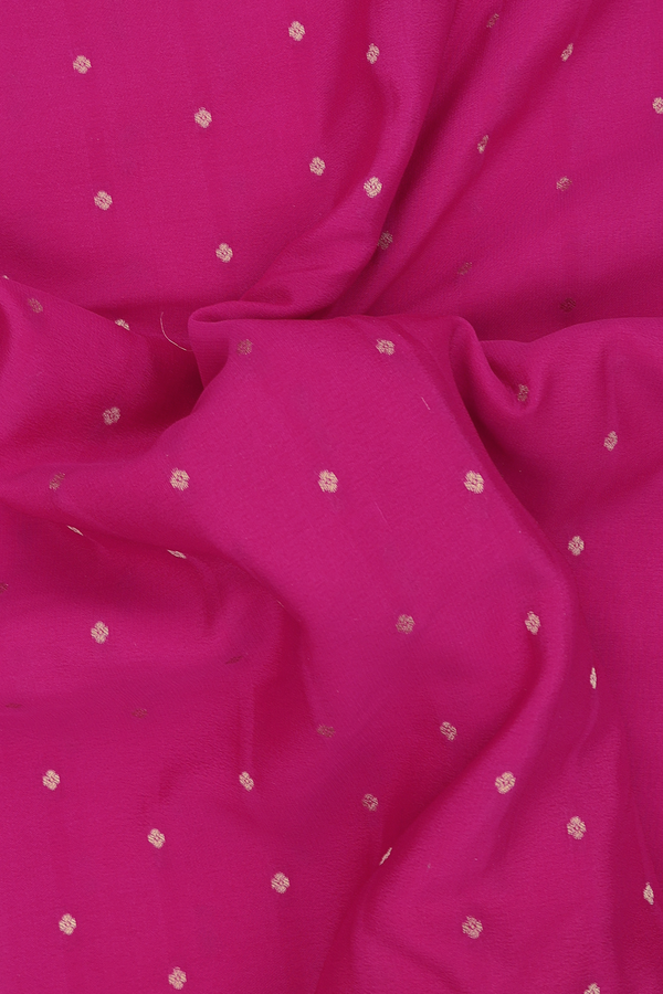 Mysore Silk Saree In Dark Pink With Zari Buttis