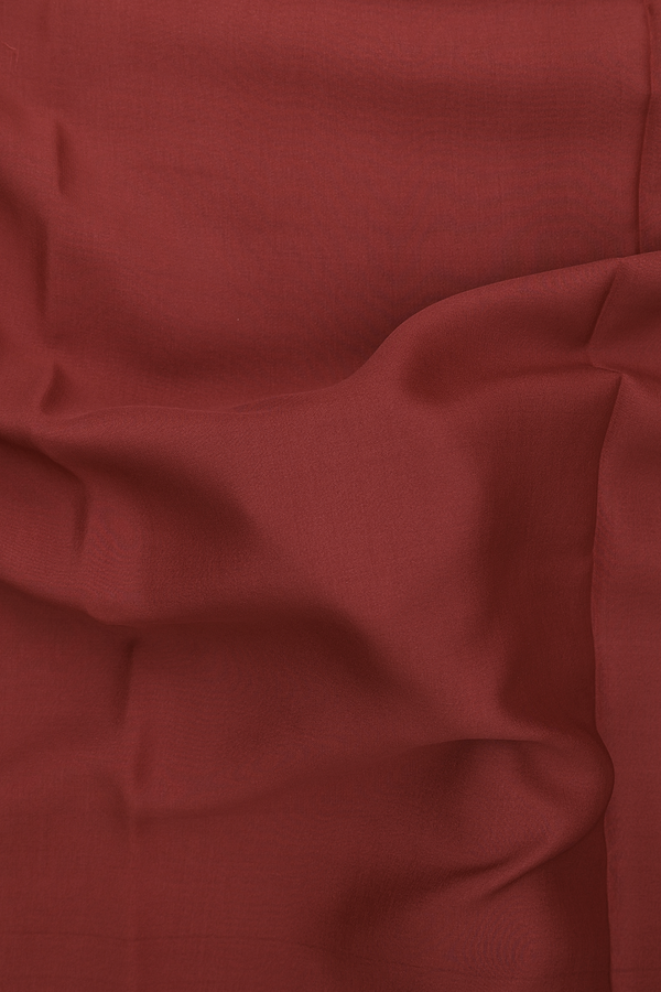 Mysore Silk Saree In Rust Red With Paisley Border
