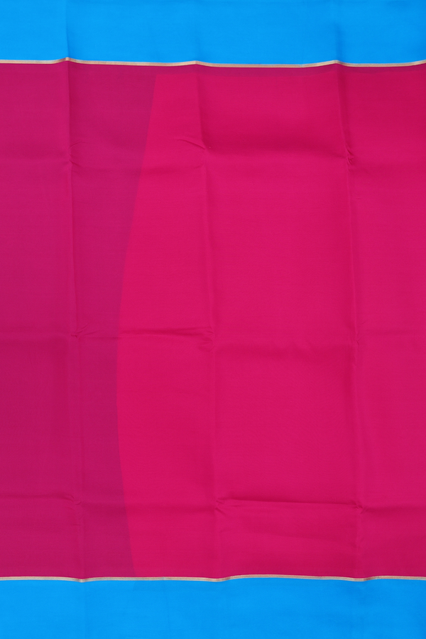Mysore Silk Saree In Magenta With Contrast Border