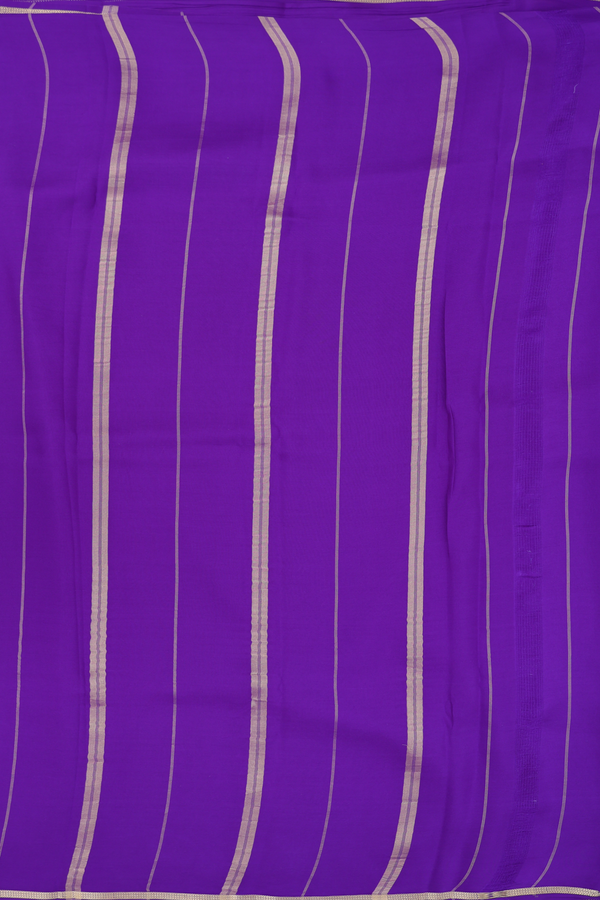 Mysore Silk Saree In Purple With Zari Border