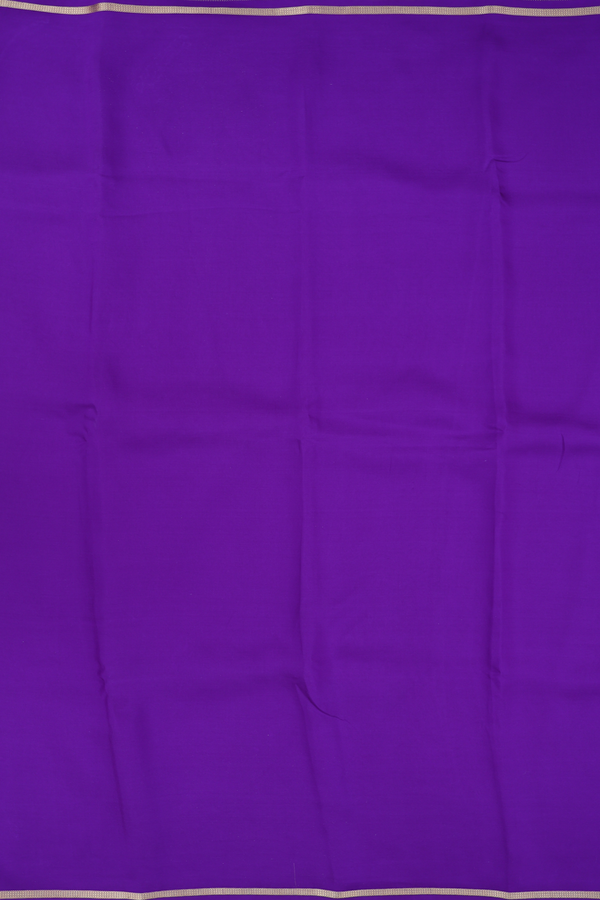 Mysore Silk Saree In Purple With Zari Border