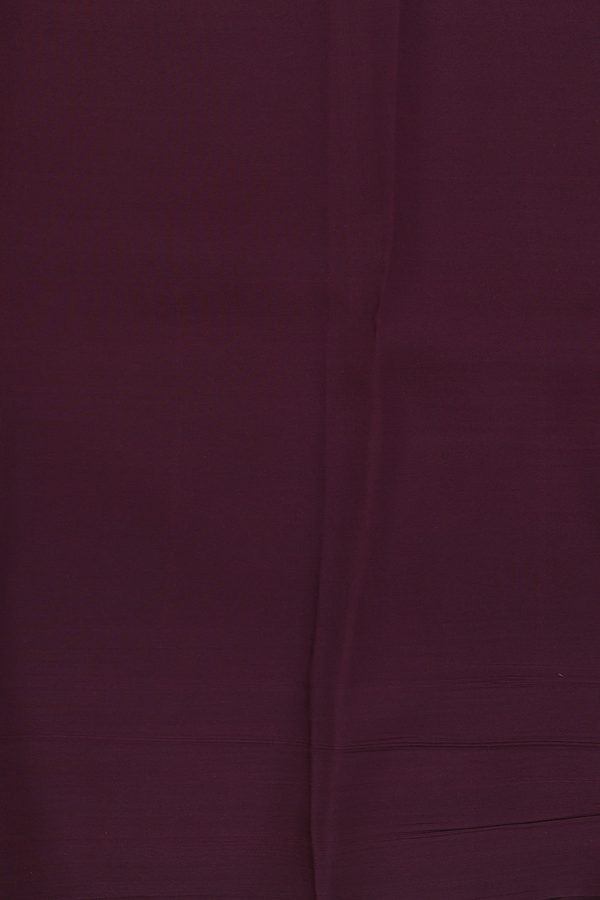 Mysore Silk Saree In Burnt Orange With Contrast Border