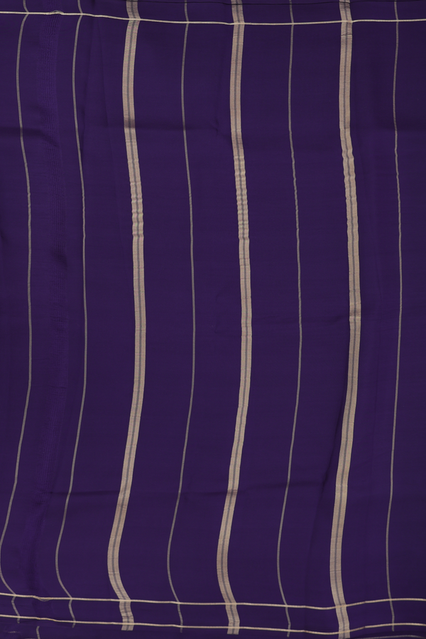 Mysore Silk Saree In Magenta With Contrast Border