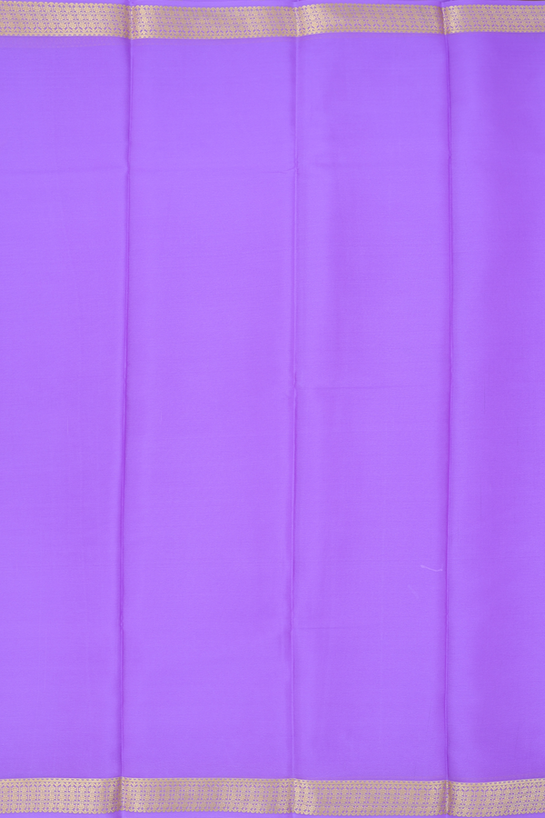 Mysore Silk Saree In Light Purple With Zari Border