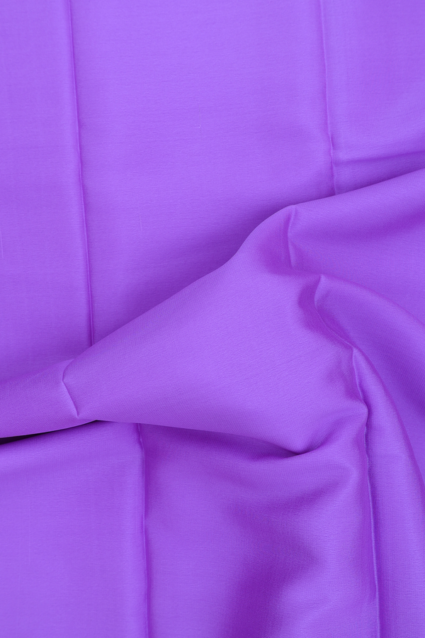 Mysore Silk Saree In Light Purple With Zari Border